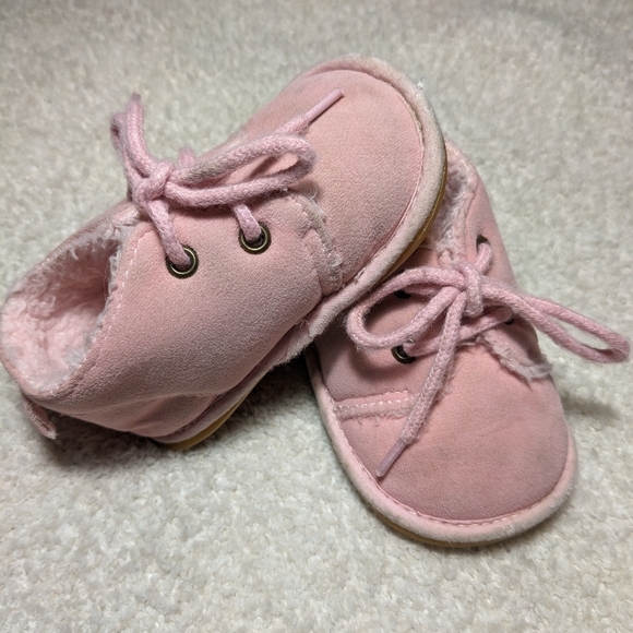 Baby faux suede lace up sneakers - Picture 1 of 6